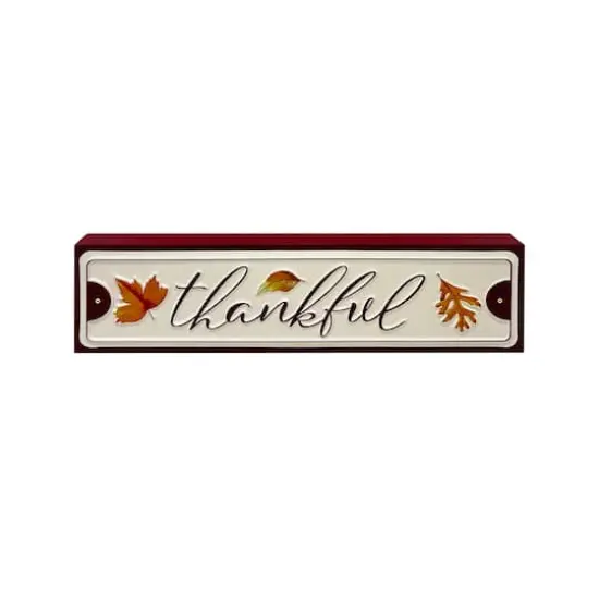 14" Leaf Thankful Tabletop Sign by Ashland&reg; {1}