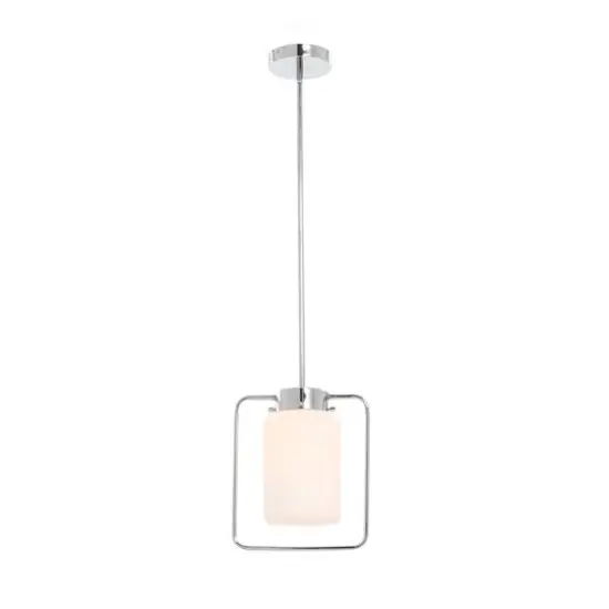 Hello Honey&reg; Robert Stevenson Lighting Ezra Metal & Frosted Glass Convertible Ceiling Light Chrome {10}