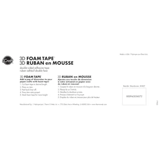 iCraft White 3D Foam Tape&trade; Jumbo Roll, 108ft. {5}