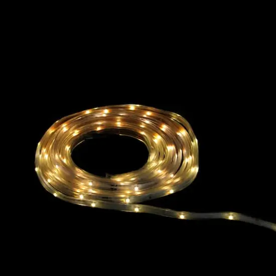 18ft. Warm White LED Outdoor Christmas Linear Tape Lighting with White Finish {3}