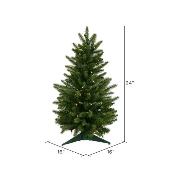 2ft. Pre-Lit Fraser Fir Artificial Christmas Tree, Clear Dura-Lit&reg; Lights {4}