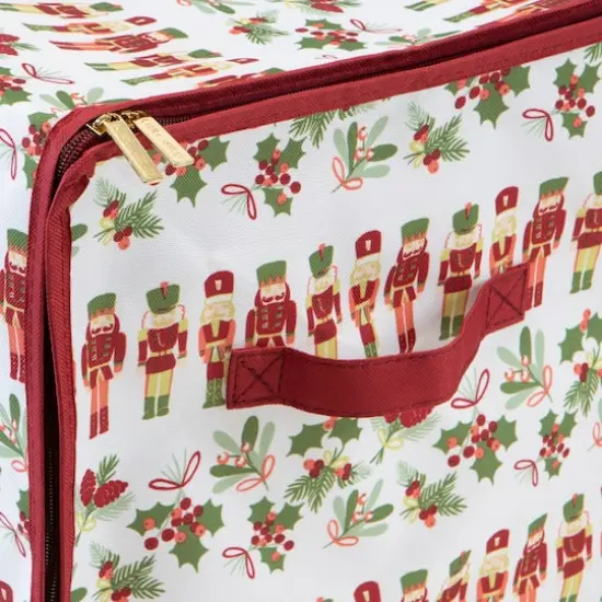 Laura Ashley Nutcracker Print 112ct. Stackable Christmas Ornament Storage Box {7}