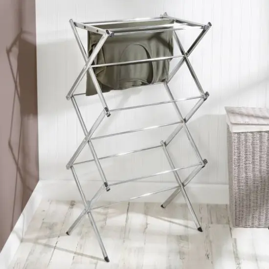 Honey Can Do Chrome Slim-Profile Clothes Drying Rack {3}