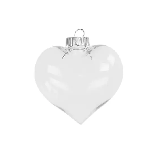 4 Pack 4" Clear DIY Plastic Heart Ornaments by Make Market&reg; {1}