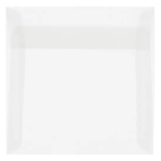 JAM Paper 8" x 8" Square Translucent Vellum Invitation Envelopes, 25ct. Clear {1}