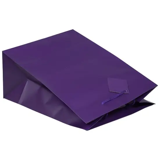 JAM Paper Medium Gift Bags with Rope Handles, 3ct. Purple Matte {5}