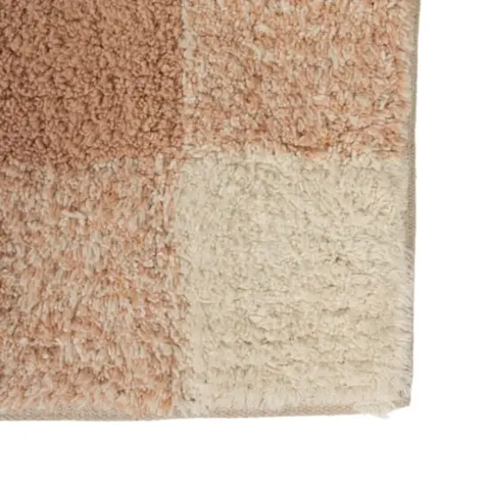 Hello Honey&reg; 3ft. x 5ft. Blush & Cream Plaid Cotton Tufted Rug {5}