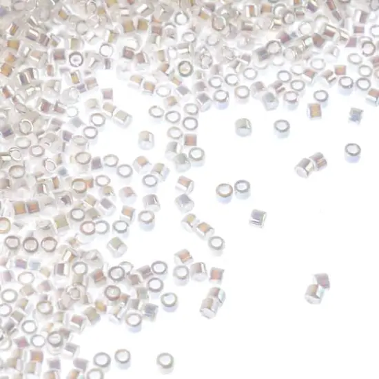 Miyuki Delica Glass Round Seed Beads, 11/0 White Pearl {1}