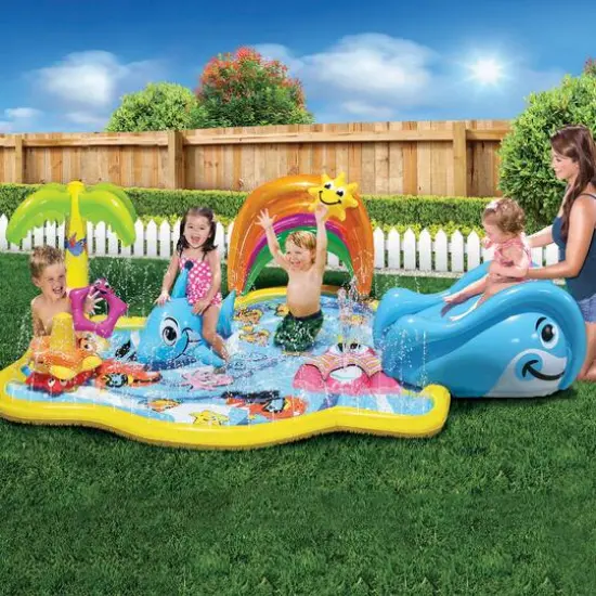 Banzai&reg; Toddler & Kids Inflatable Splish Splash Water Park {4}