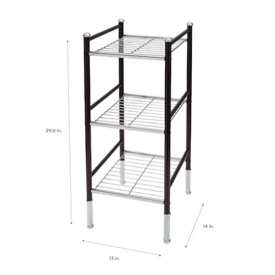 Organize It All Duplex 3 Tier Square Freestanding Wire Rack {5}