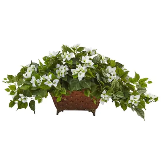 17" Bougainvillea in Metal Planter {1}