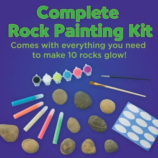 Faber-Castell&reg; Glow in the Dark Rock Painting Kit {9}