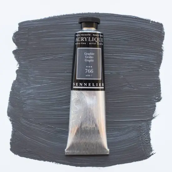 Sennelier Extra Fine Artists' Acrylic Paint, 60mL 766 Graphite {4}