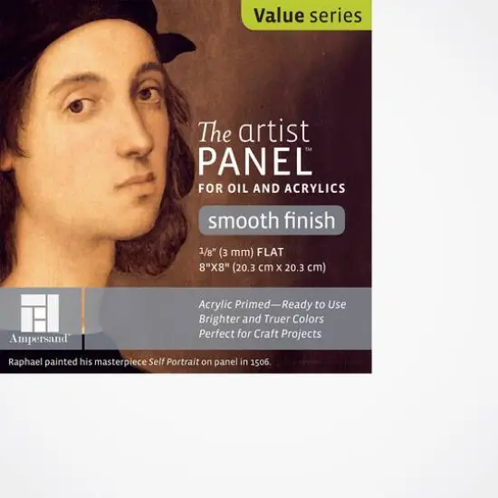 Ampersand&trade; Art Artist Panel&trade; Uncradled Primed Smooth, 1/8" Flat Profile  {1}
