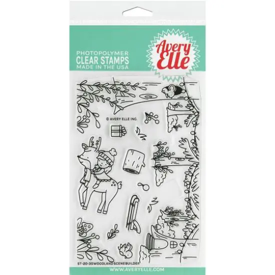 Avery Elle Woodland Scene Builder Clear Stamps {1}