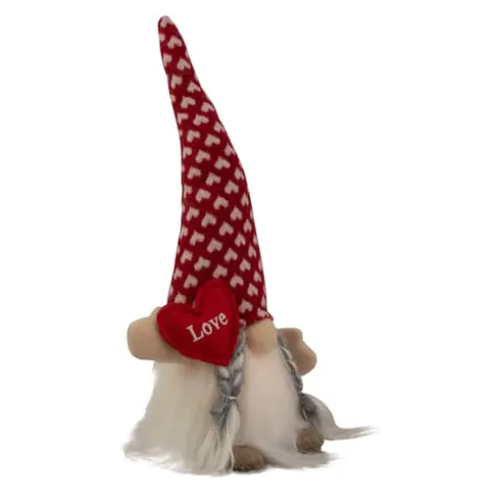 13" Lighted Girl Valentine's Day Gnome With Love Heart {5}