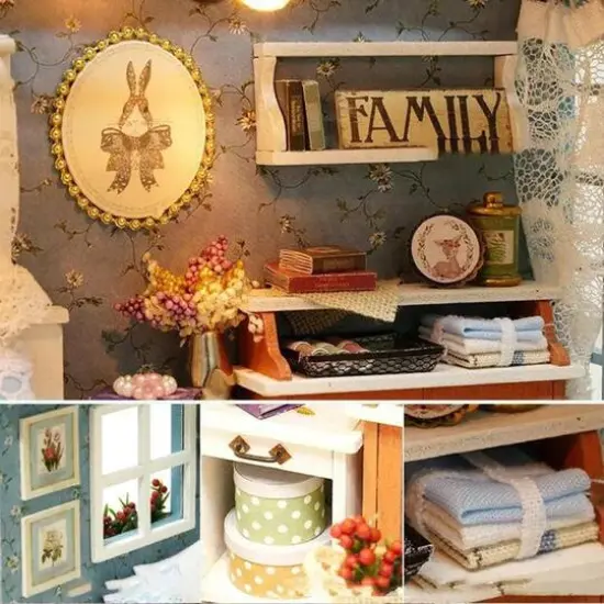 Wizardi Miniature Roombox Summer Terrace Dollhouse Kit {6}