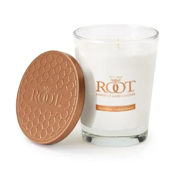 Root Candles 10.5oz. Large Scented Honeycomb Veriglass Jar Candle Japanese Cedarwood {1}