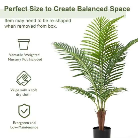 Glitzhome&reg; 3.5ft. Potted Faux Areca Palm Tree {8}