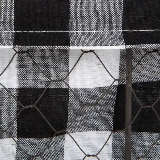DII&reg; Black & White Checkered Chicken Wire Basket 5 Piece Set {9}