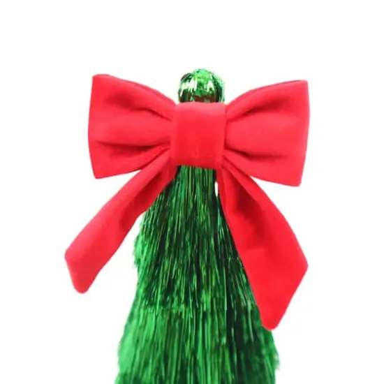 Tinsel Tree with Bow Tabletop Décor by Ashland® {4}