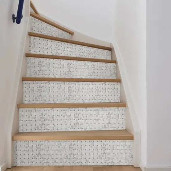 InHome Basketweave Carrara Peel & Stick Backsplash Tiles {6}