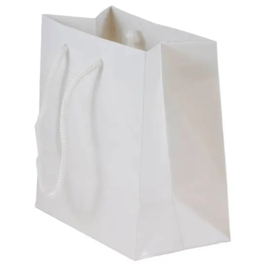 JAM Paper Small Glossy White Gift Bags, 3ct. {3}