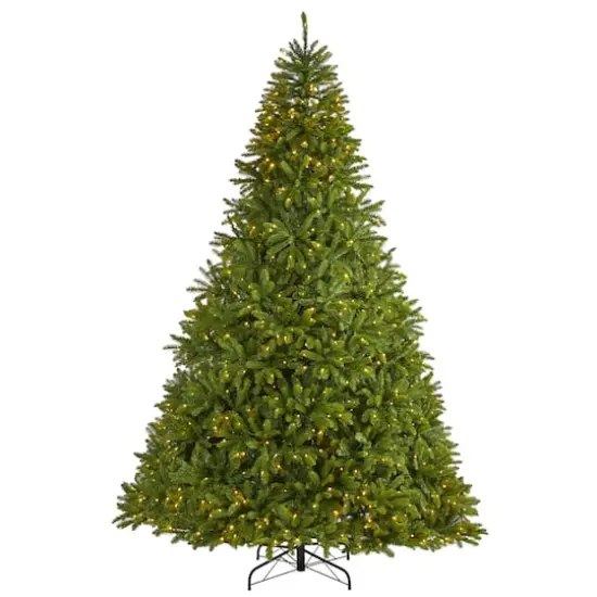 9ft. Pre-Lit Sierra Spruce Artificial Christmas Tree, Clear LED Lights {1}