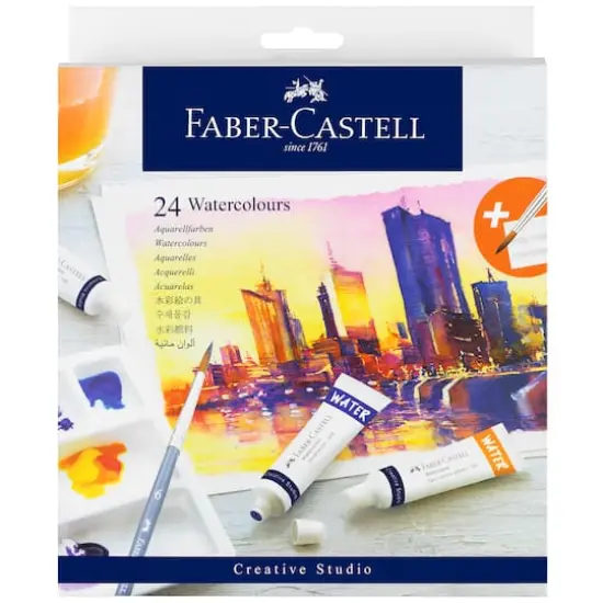 Faber-Castell Creative Studio 24 Color Watercolor Paint Set {1}