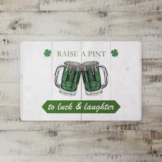 Pint Luck Laughter Beer 27" x 18" Floor Mat {3}