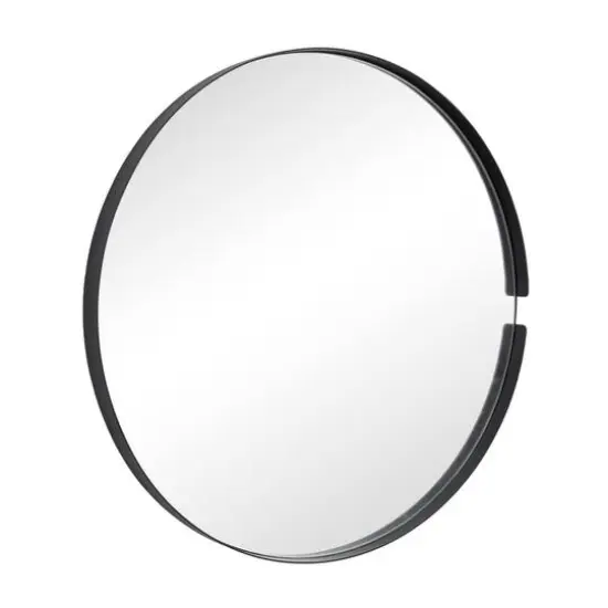 CosmoLiving by Cosmopolitan Black Metal Contemporary Wall Mirror, 26" x 26" x 2" {3}