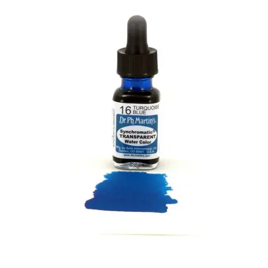 Dr. Ph. Martin's&reg; Synchromatic Transparent Watercolor, 0.5oz. 16 Turquoise Blue {4}