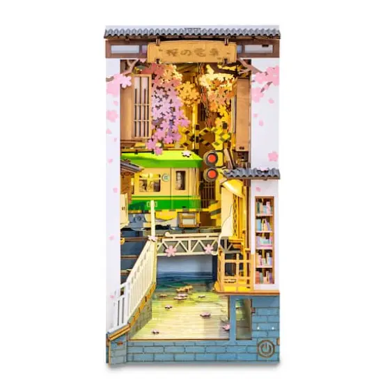 Rolife&reg; Sakura Densya DIY Book Nook Shelf Insert Kit {1}