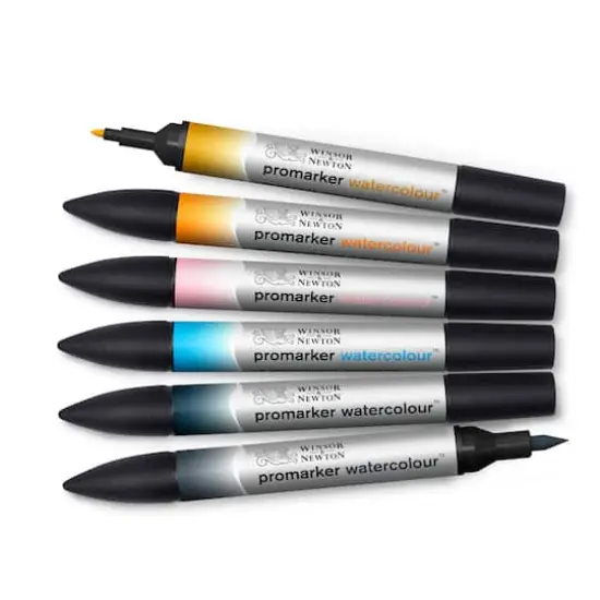 Winsor & Newton® ProMarker™ Sky Tones 6 Watercolor Marker Set {4}
