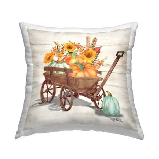 Stupell Industries Farm Harvest Wagon Decorative Printed Throw Pillow {1}