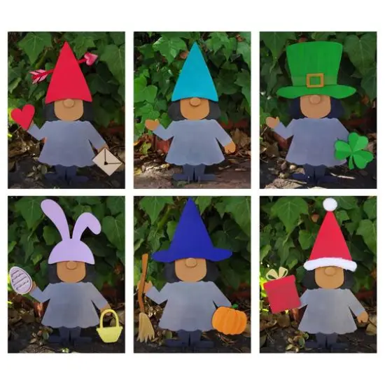 Leisure Arts&reg; Wooden Gnome Girl Holiday Kit {7}