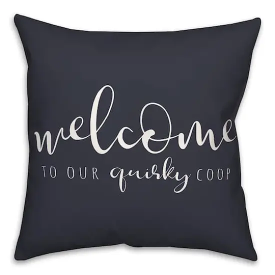 18" x 18" Quirky Coop Versatile Throw Pillow Navy {1}