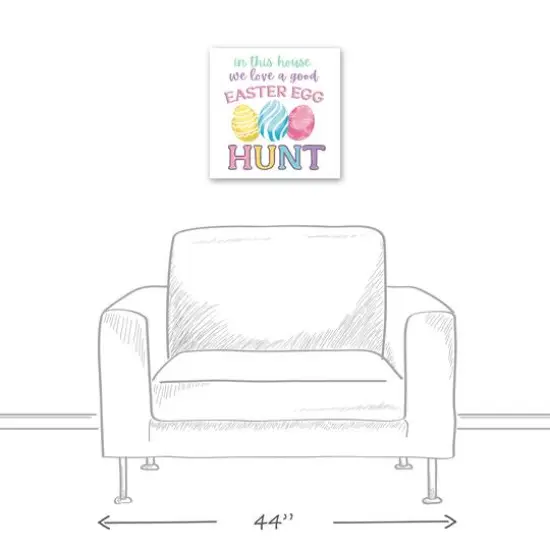 We Love a Good Easter Egg Hunt 16" x 16" Canvas Wall Art {6}