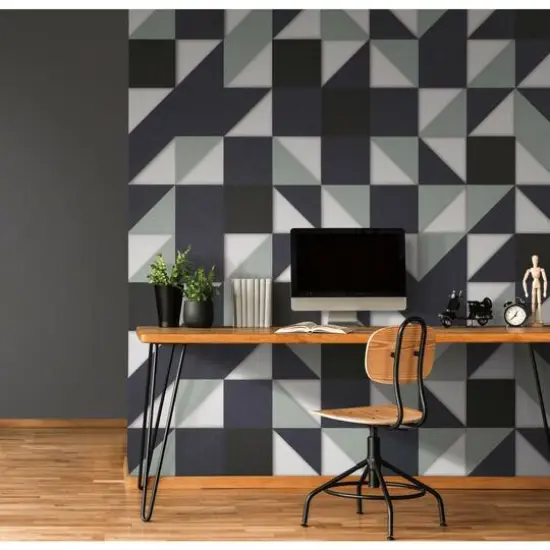 RoomMates Squares Acoustical Peel & Stick Tiles Navy {5}