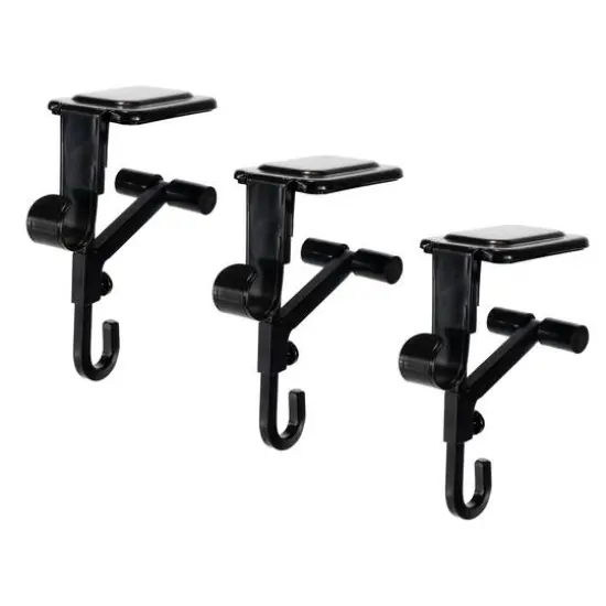 Black Mantel Garland & Christmas Stocking Holder, 3ct. {1}