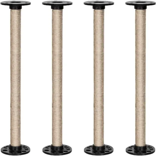 NEX&trade; Brown Industrial Pipe Metal Table Legs, 4ct. {1}