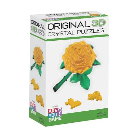 Original 3D Crystal Puzzle&trade; Yellow Rose 44 Piece Puzzle {3}
