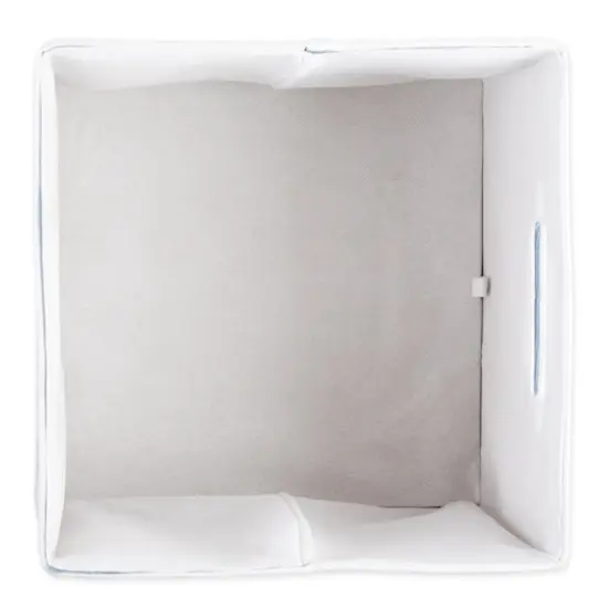 DII&reg; 11" Polyester Stripes Storage Cube French Blue {6}