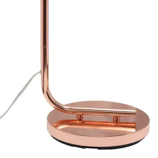 Simple Designs&trade; Iron Lantern Floor Lamp with Glass Shade Rose Gold {9}