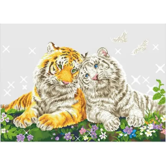 Diamond Dotz&reg; Intermediate Tiger Smooch Diamond Painting Kit {3}