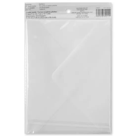 White Frame Cards & Envelopes by Recollections&trade;, 5" x 7" {6}