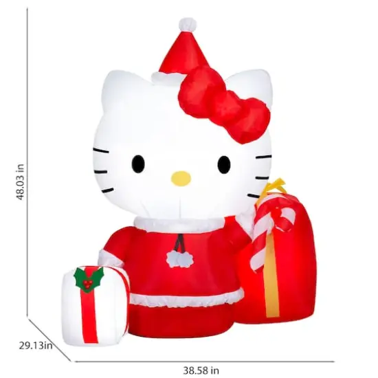 4ft. Airblown&reg; Inflatable Christmas Hello Kitty&reg; with Presents {5}