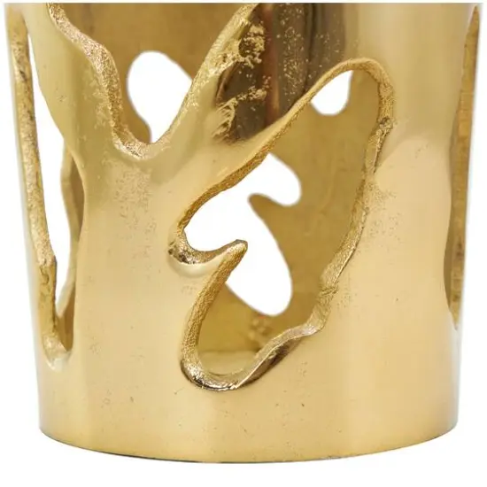 Gold Aluminum Drip Vase with Melting Designed Body Set {9}