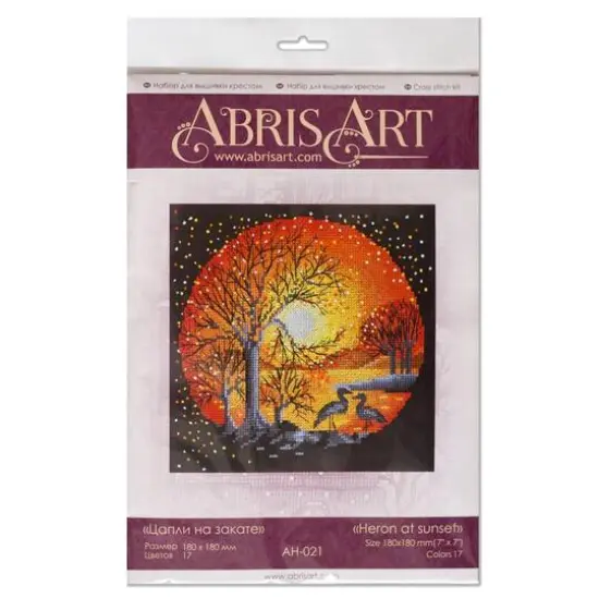 Abris Art Heron at Sunset Counted Cross Stitch Kit {3}