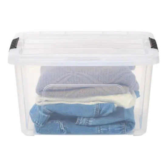 IRIS&reg; 32qt. Buckled Clear Boxes with Clear Buckle Lids, 4ct. {9}